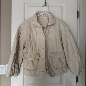 Whimsy + Row Cream Bomber Jacket